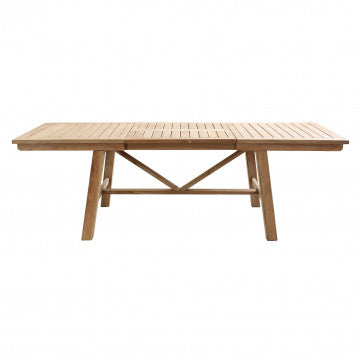 Tavolo allungabile in teak 220/300 x 100 cm, altezza 77 cm