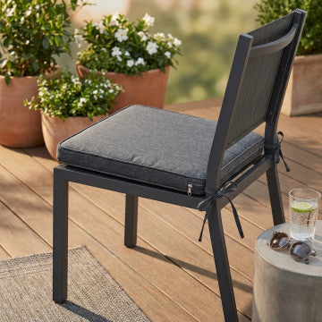 Cuscino seduta sfoderabile in poliestere idrorepellente 45x50 cm