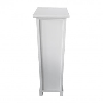 Mobiletto in legno 4 cassetti, 21x21x70 cm, colore bianco