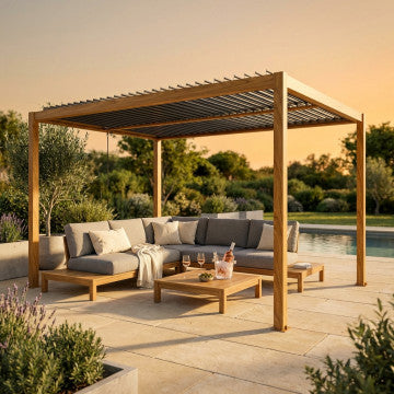 Pergola bioclimatica 400x300x250 cm alluminio lamelle orientabili