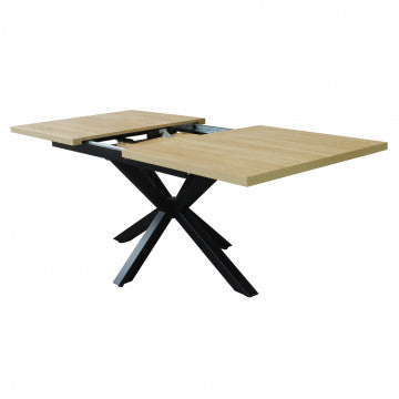 Tavolo allungabile con piano melamina e struttura metallo 160/200x90