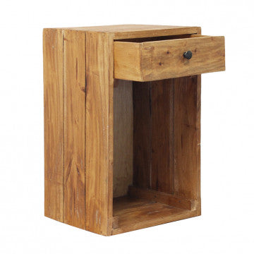 Mobiletto in legno riciclato marrone 35x30x55 cm con struttura