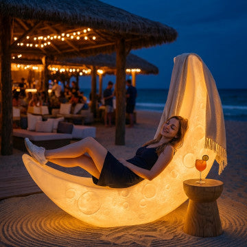 Lettino luminoso in polietilene 150x40x85 cm con ricarica USB