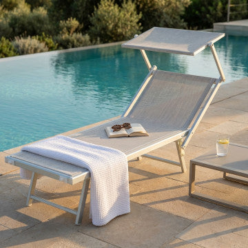 Lettino da campeggio in alluminio 183x61 cm, portata 120 kg