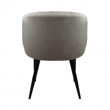 Poltrona struttura metallo seduta schienale velluto 50x50x76 cm