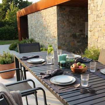 Tavolo allungabile in alluminio verniciato 180/235x90 cm antracite