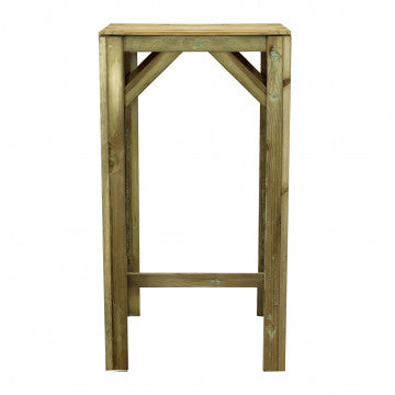 Tavolo legno pino impregnato autoclave 60x60x110 cm elementi 15x90 24x48