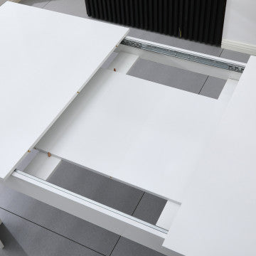 Tavolo allungabile in melamina bianca 140/190 x 90 cm