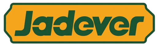 Logo Jadever con sfondo giallo e verde, marchio di utensileria Jadaver per attrezzi e contenitori robusti
