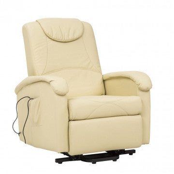 Poltrona relax elettrica massaggiante reclinabile in ecopelle