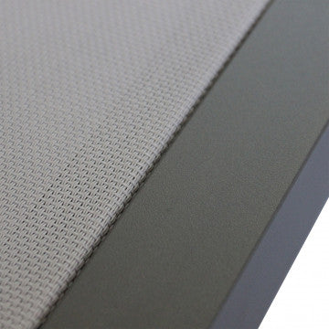 Lettino in alluminio verniciato con textilene e tettuccio parasole