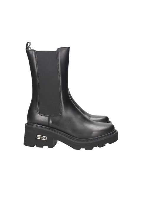 Beatles Grace 3545 Scarpe In Pelle Con Doppio Elastico E Cerniera Sottopiede Imbottito Suola Gomma Tacco 6 cm