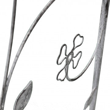 Arco in acciaio verniciato bianco ossidato, dimensioni 135x47,5x230 cm