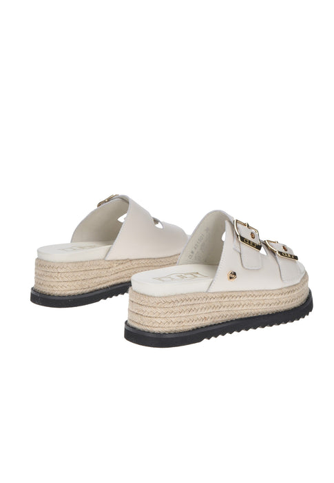 Sandalo Doja 4515 Cult Due Fasce Chiuse Con Fibbie Imbottito In Pelle Fondo Gomma Para Alta 6 Cm