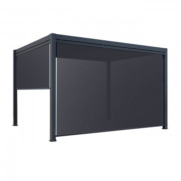 Laterale pergola bioclimatica textilene antracite 270x238cm guide alluminio