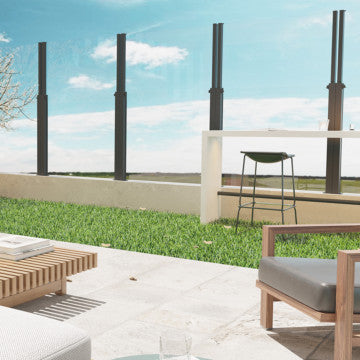 Frangivento Vetro Elevabile Pergola 90x110/180h cm