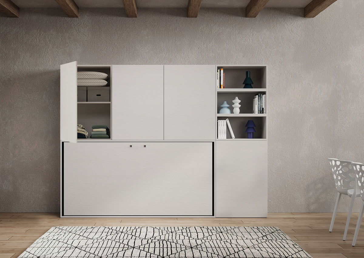 Itamoby Letto a scomparsa singolo orizzontale Kando con materasso e composizioni disponibili