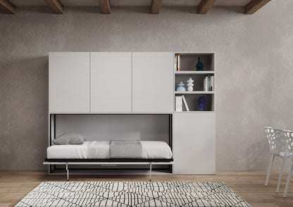 Itamoby Letto a scomparsa singolo orizzontale Kando con materasso e composizioni disponibili