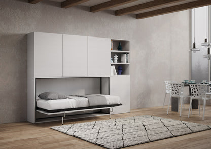 Itamoby Letto a scomparsa singolo orizzontale Kando con materasso e composizioni disponibili