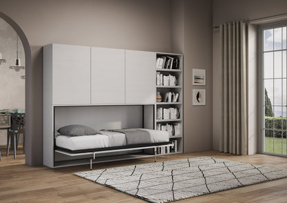 Itamoby Letto a scomparsa singolo orizzontale Kando con materasso e composizioni disponibili