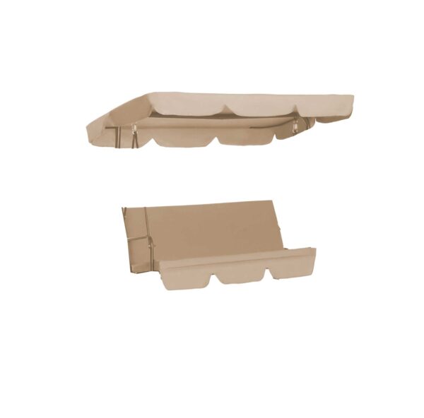 Kit ricambio dondolo Ischia - Seduta, Schienale, Tettuccio, 3 colori