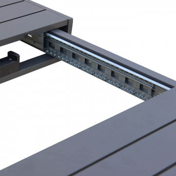 Tavolo alluminio 135/180 x 70 cm, altezza 75 cm, struttura antracite