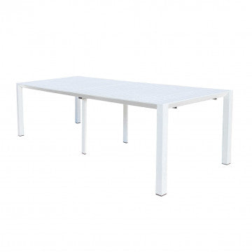 Consolle in alluminio verniciato con struttura modulare, 100 x 51,50-260 cm