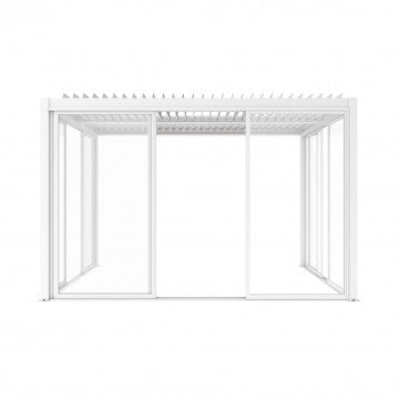 Laterale scorrevole in vetro e alluminio per pergola bioclimatica 370x238 cm
