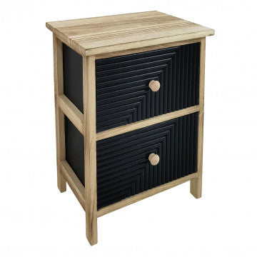 Mobiletto in legno con 2 cassetti - 34x25x43,5 cm