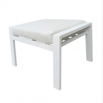 Poggiapiedi in alluminio verniciato con cuscino 56x65x41 cm