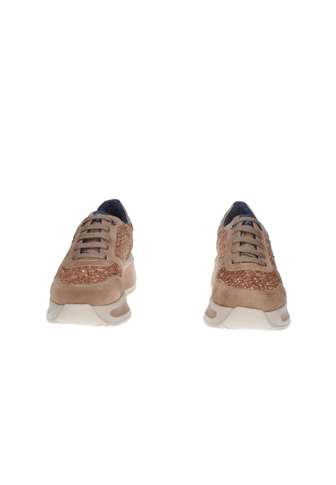 Sneaker Grace Callaghan In Camoscio E Lana Cotta Con Lacci Sottopiede Imbottito In Pelle Suola Gomma Alta 5 Cm
