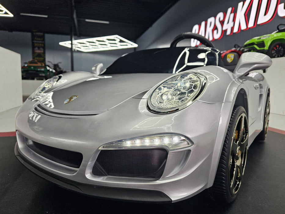 Auto Elettrica per Bambini Porsche RUF 24 V – 2 Posti – Argento Metallizzato