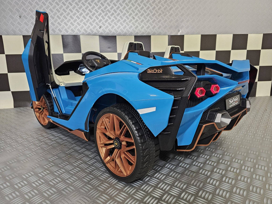 Auto Elettrica per Bambini Lamborghini Sian 24 V – 2 Posti – Blu