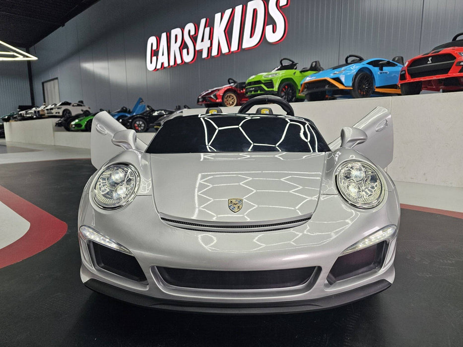 Auto Elettrica per Bambini Porsche RUF 24 V – 2 Posti – Argento Metallizzato