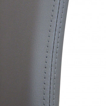 Sedia struttura acciaio e rivestimento ecopelle grigio scuro 41x50x91 cm
