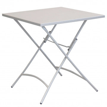 Tavolo pieghevole quadrato 70x70 cm, acciaio trattato antiruggine