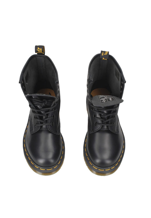 Stivale 1460 Liscio In Pelle Dr. Martens Con Lacci A 8 Fori Sottopiede Imbottito E Fondo Gomma Giallo Goodyear