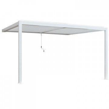 Pergola bioclimatica addossata alluminio lamelle orientabili 3x4m