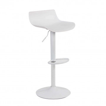 Sgabello in polipropilene con base metallica, altezza regolabile 75-96 cm