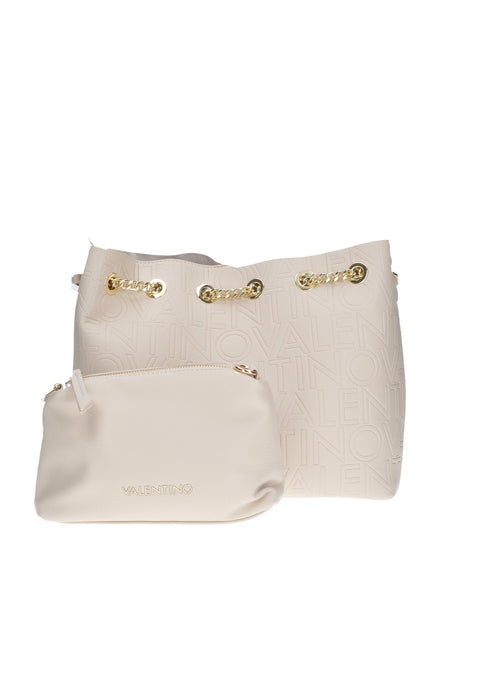 Valentino Bags Sacca Pansy Ecopelle Con Pochette Interna e Due Tracolle Tessuto ed Ecopelle Dimensioni 32x25x13 cm