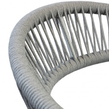 Poltrona impilabile in alluminio verniciato con seduta textilene