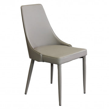 Sedia in ecopelle tortora, dimensioni 46,5x59x89 cm, peso 7,7 kg