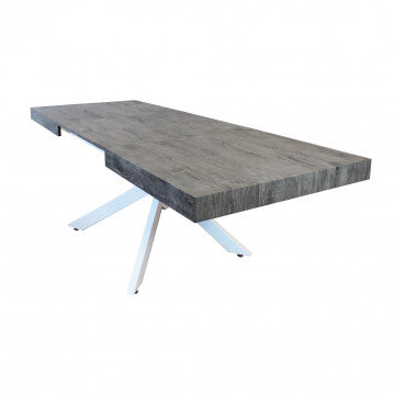 Tavolo allungabile con piano MDF melaminico effetto legno 160/240x90 cm