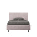 Letto singolo contenitore imbottito 100x210 microfibra Adele rosa cipria, elegante e moderno, ideale per camere femminili e raffinate.