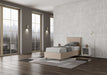 Letto singolo Adele beige 80x190 cm in similpelle, design elegante con contenitore opzionale, perfetto per ambienti moderni.