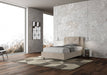 Letto singolo Appia beige chiaro con contenitore, design minimalista per camere da letto contemporanee.