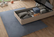 Letto singolo Adele beige con contenitore in similpelle, perfetto per organizzare oggetti e ottimizzare lo spazio in camera.