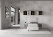 Letto singolo imbottito Priya 80x200 bianco, design elegante in similpelle, perfetto per arredare camere contemporanee.