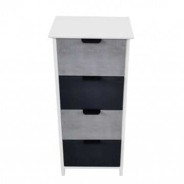 Mobiletto in legno con 4 cassetti - 34x25x77 cm