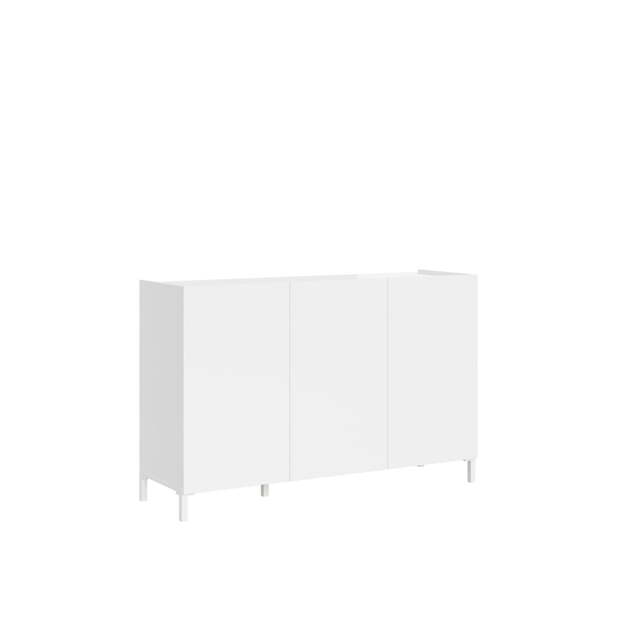 Madia Solaria bianco lucido con tre ante, design moderno per soggiorni eleganti. Mobile contenitore della collezione Solaria ITAMOBY.